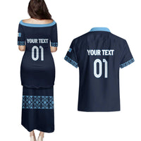 Custom Guatemala Football Couples Matching Puletasi and Hawaiian Shirt Vamos Los Chapines