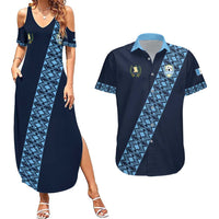 Custom Guatemala Football Couples Matching Summer Maxi Dress and Hawaiian Shirt Vamos Los Chapines