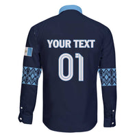 Custom Guatemala Football Family Matching Long Sleeve Bodycon Dress and Hawaiian Shirt Vamos Los Chapines