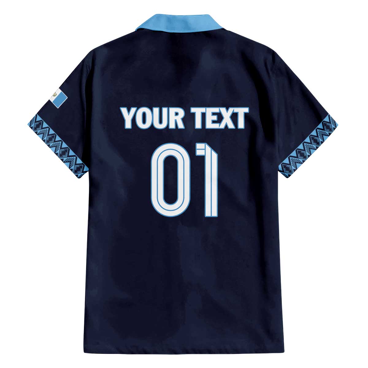 Custom Guatemala Football Family Matching Off The Shoulder Long Sleeve Dress and Hawaiian Shirt Vamos Los Chapines