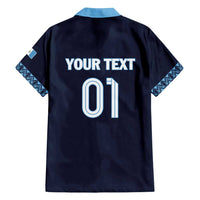 Custom Guatemala Football Family Matching Off Shoulder Maxi Dress and Hawaiian Shirt Vamos Los Chapines