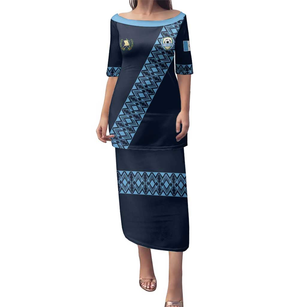 Custom Guatemala Football Family Matching Puletasi and Hawaiian Shirt Vamos Los Chapines