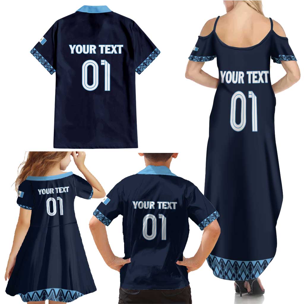 Custom Guatemala Football Family Matching Summer Maxi Dress and Hawaiian Shirt Vamos Los Chapines