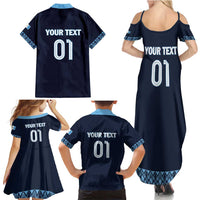 Custom Guatemala Football Family Matching Summer Maxi Dress and Hawaiian Shirt Vamos Los Chapines