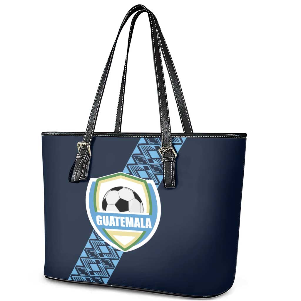 Guatemala Football Leather Tote Bag Vamos Los Chapines