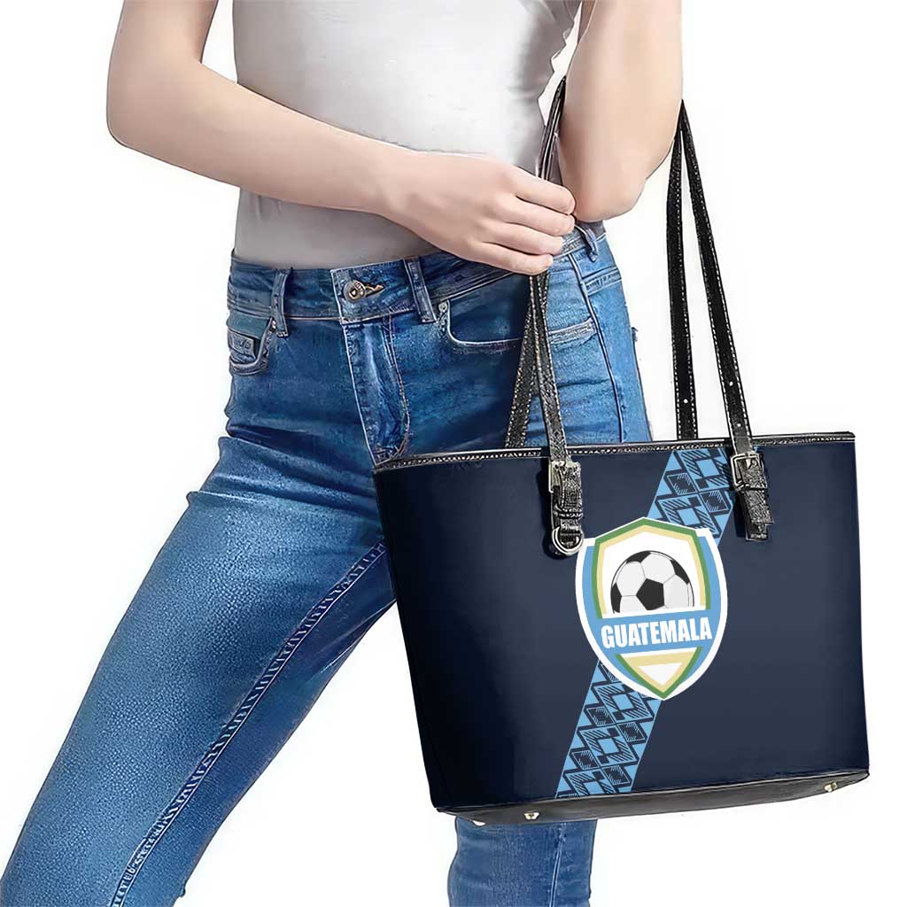 Guatemala Football Leather Tote Bag Vamos Los Chapines