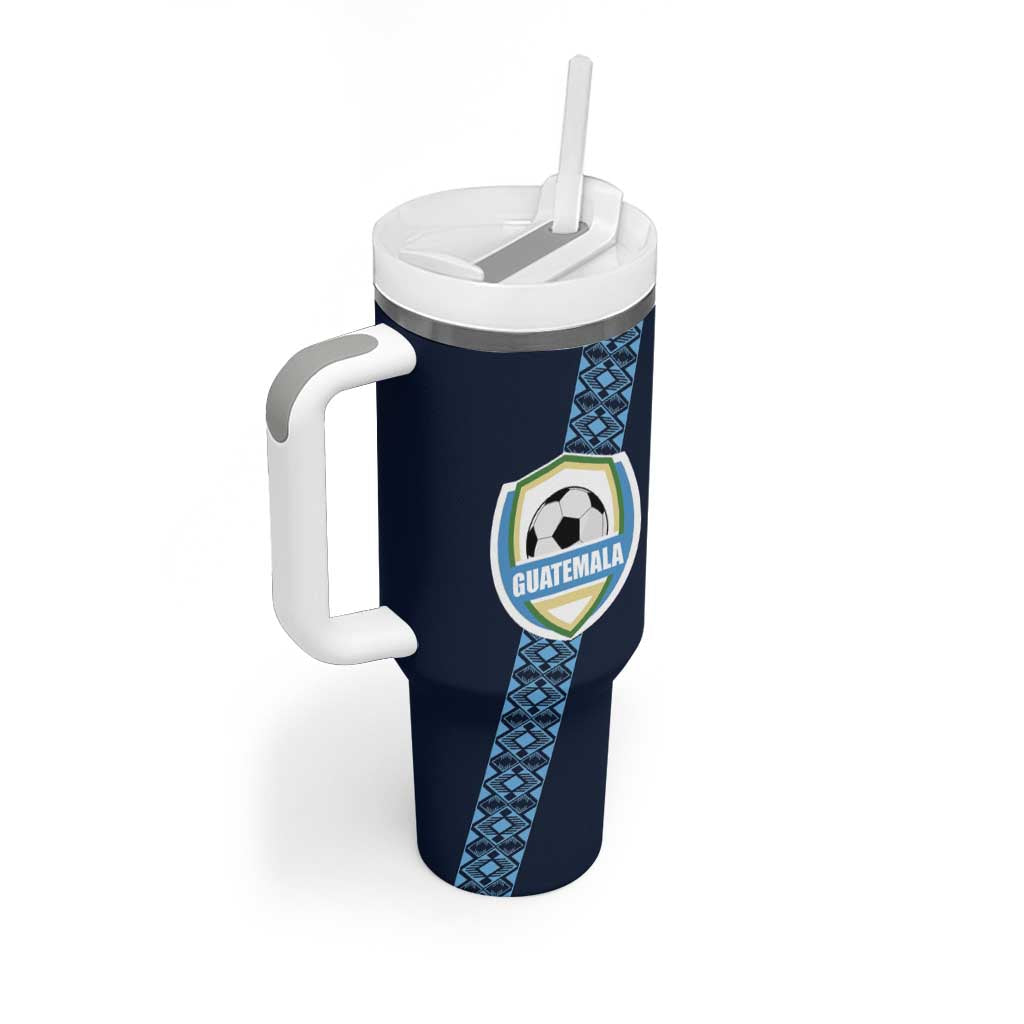 Custom Guatemala Football Tumbler With Handle Vamos Los Chapines