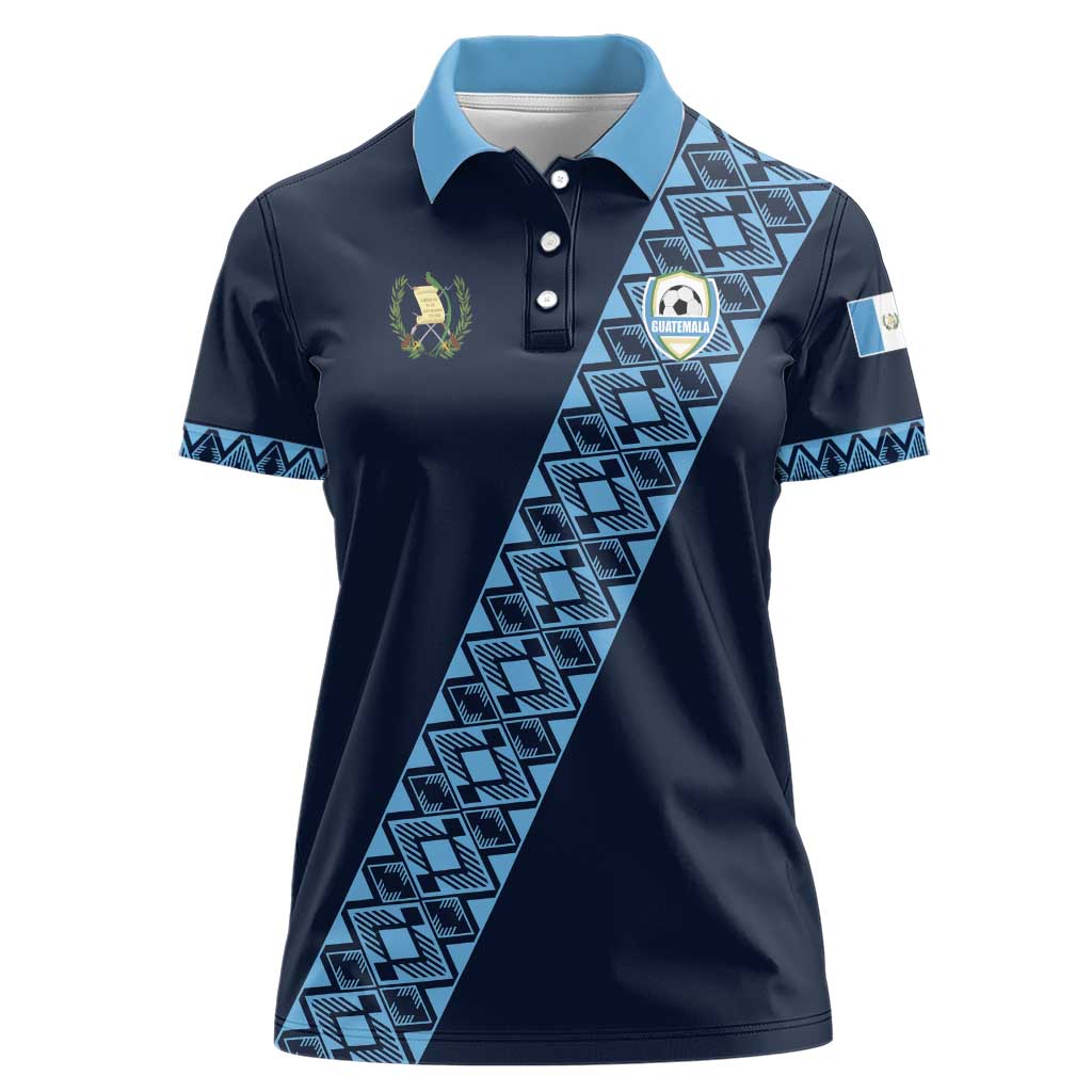 Custom Guatemala Football Women Polo Shirt Vamos Los Chapines