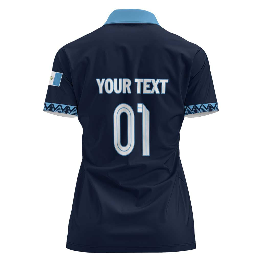 Custom Guatemala Football Women Polo Shirt Vamos Los Chapines