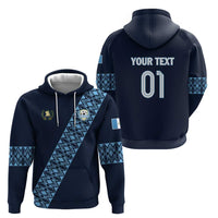 Custom Guatemala Football Zip Hoodie Vamos Los Chapines