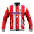 Custom Puerto Rico Football Baseball Jacket Go The Blue Hurricane