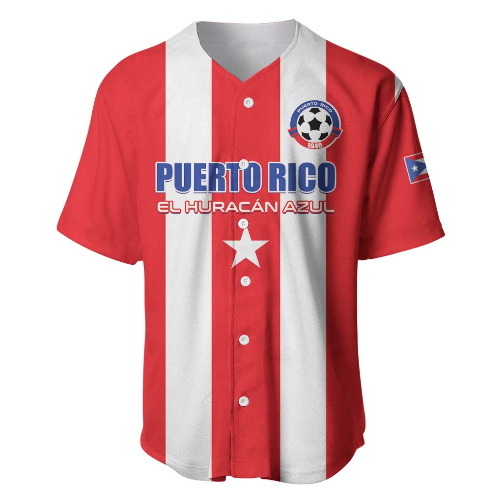 Custom Puerto Rico Football Baseball Jersey Go The Blue Hurricane