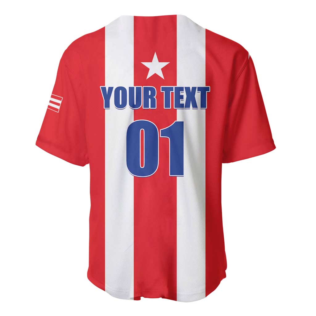 Custom Puerto Rico Football Baseball Jersey Go The Blue Hurricane