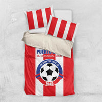 Puerto Rico Football Bedding Set Go The Blue Hurricane