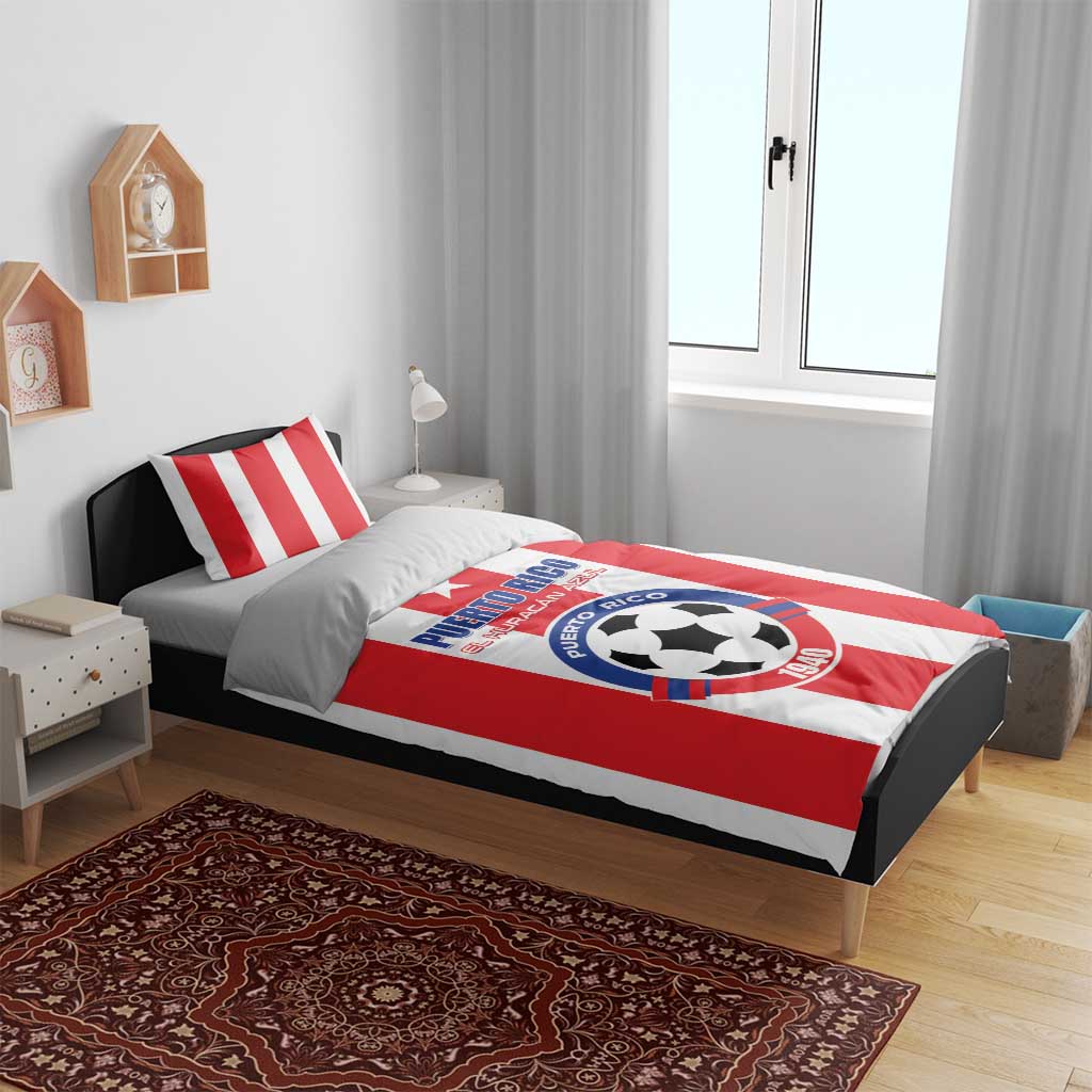 Puerto Rico Football Bedding Set Go The Blue Hurricane