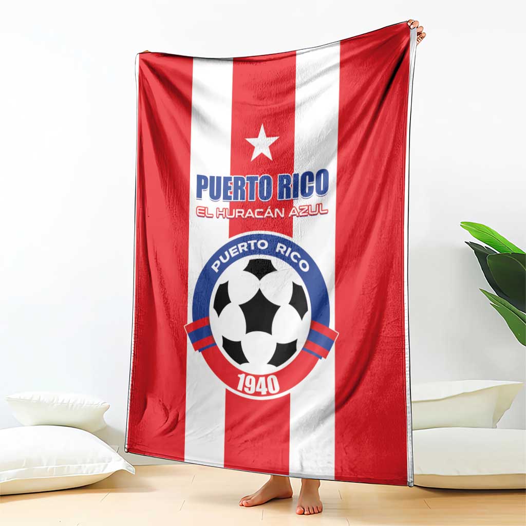Puerto Rico Football Blanket Go The Blue Hurricane