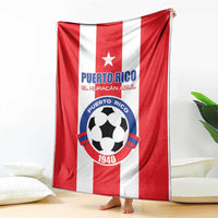 Puerto Rico Football Blanket Go The Blue Hurricane