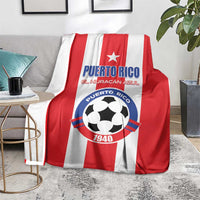 Puerto Rico Football Blanket Go The Blue Hurricane