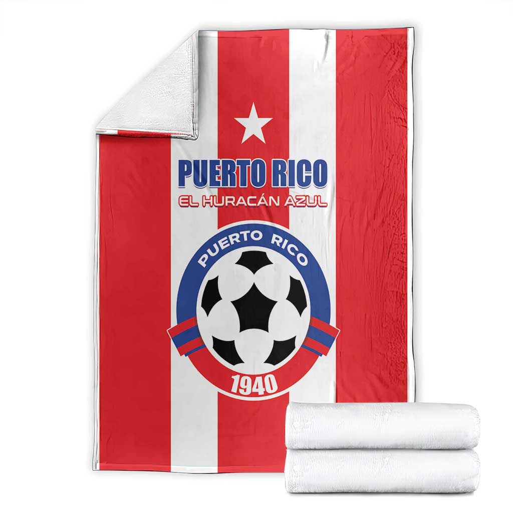 Puerto Rico Football Blanket Go The Blue Hurricane