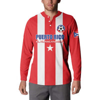 Custom Puerto Rico Football Button Sweatshirt Go The Blue Hurricane