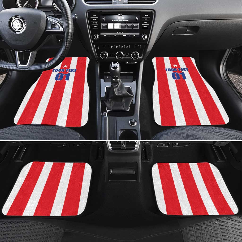 Puerto Rico Football Car Mats Go The Blue Hurricane