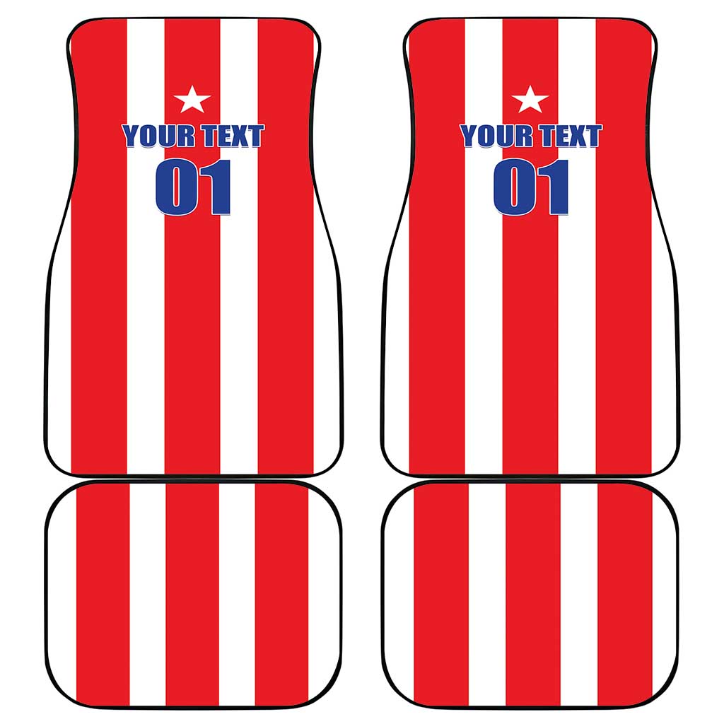 Puerto Rico Football Car Mats Go The Blue Hurricane