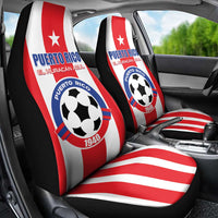 Puerto Rico Football Car Seat Cover Go The Blue Hurricane