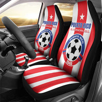 Puerto Rico Football Car Seat Cover Go The Blue Hurricane