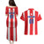 Custom Puerto Rico Football Couples Matching Puletasi and Hawaiian Shirt Go The Blue Hurricane