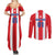 Custom Puerto Rico Football Couples Matching Summer Maxi Dress and Long Sleeve Button Shirt Go The Blue Hurricane