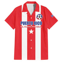 Custom Puerto Rico Football Family Matching Long Sleeve Bodycon Dress and Hawaiian Shirt Go The Blue Hurricane