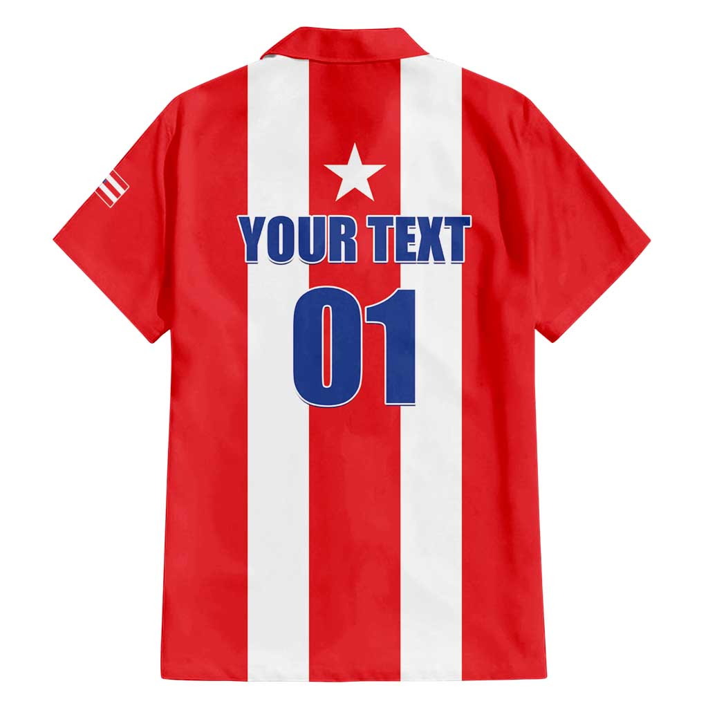 Custom Puerto Rico Football Family Matching Long Sleeve Bodycon Dress and Hawaiian Shirt Go The Blue Hurricane