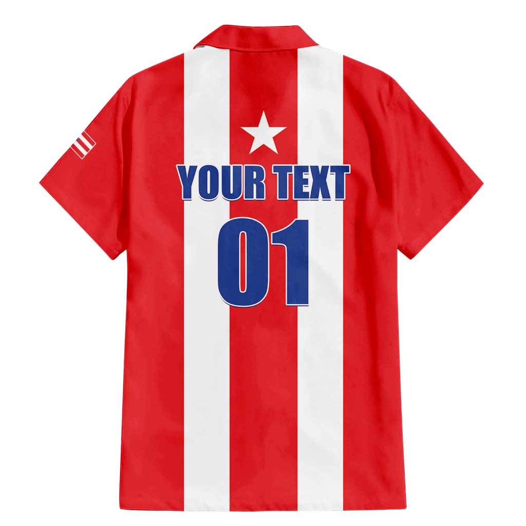 Custom Puerto Rico Football Family Matching Mermaid Dress and Hawaiian Shirt Go The Blue Hurricane