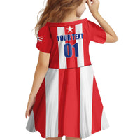 Custom Puerto Rico Football Family Matching Off The Shoulder Long Sleeve Dress and Hawaiian Shirt Go The Blue Hurricane