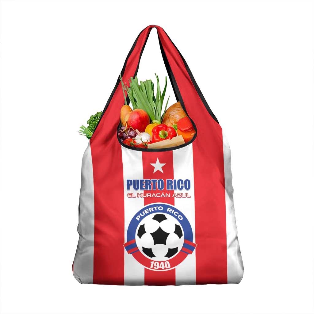 Puerto Rico Football Grocery Bag Go The Blue Hurricane