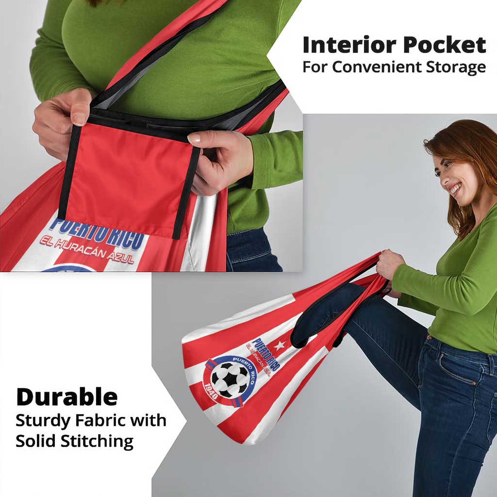 Puerto Rico Football Grocery Bag Go The Blue Hurricane