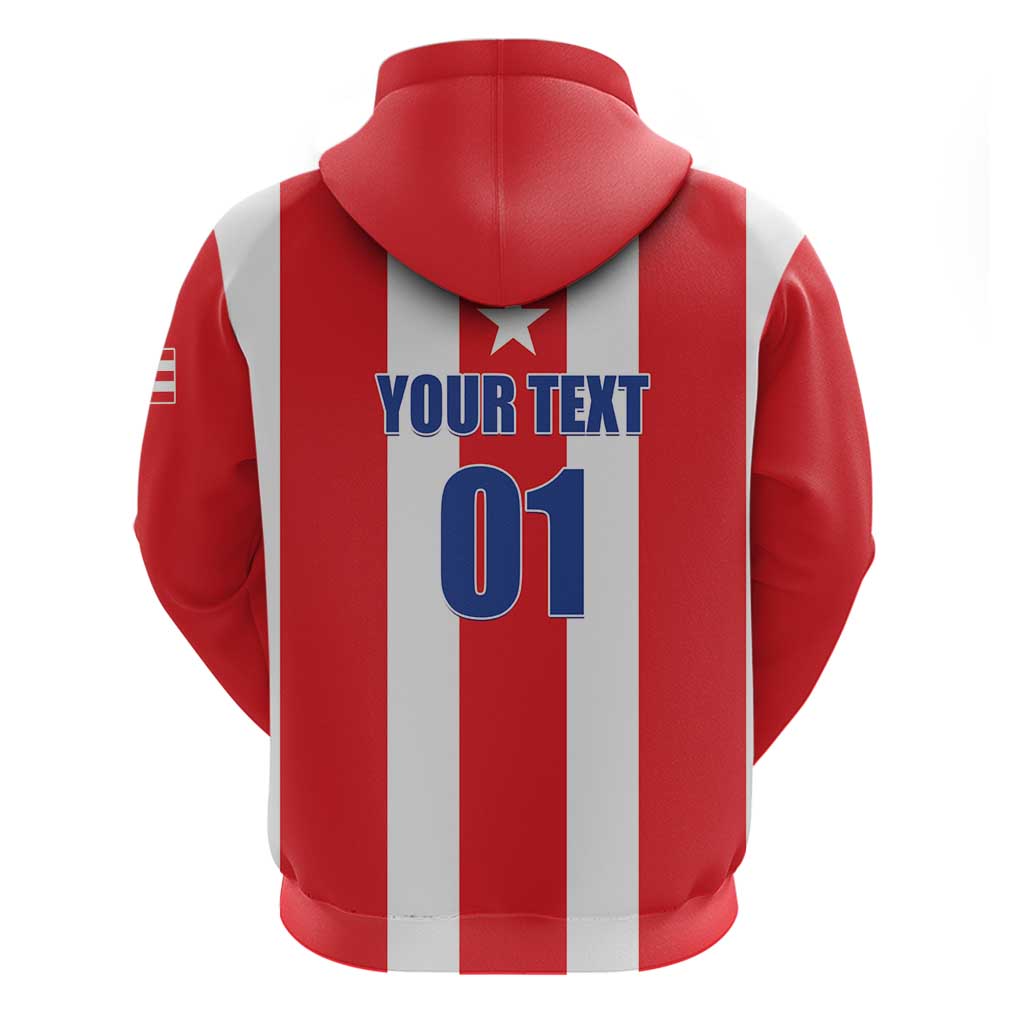 Custom Puerto Rico Football Hoodie Go The Blue Hurricane