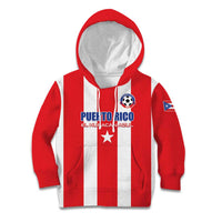 Custom Puerto Rico Football Kid Hoodie Go The Blue Hurricane