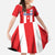 Custom Puerto Rico Football Kid Short Sleeve Dress Go The Blue Hurricane