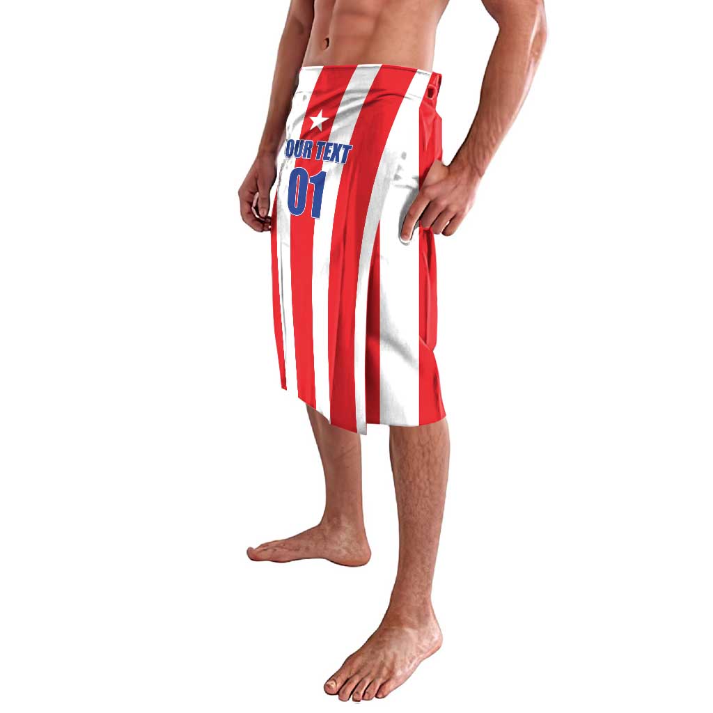 Custom Puerto Rico Football Lavalava Go The Blue Hurricane