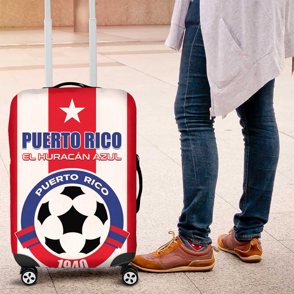 Puerto Rico Football Luggage Cover Go The Blue Hurricane