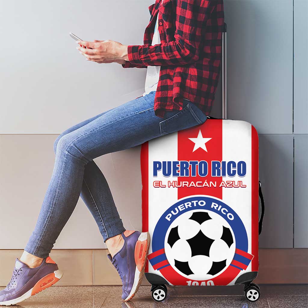 Puerto Rico Football Luggage Cover Go The Blue Hurricane