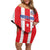 Custom Puerto Rico Football Off Shoulder Short Dress Go The Blue Hurricane