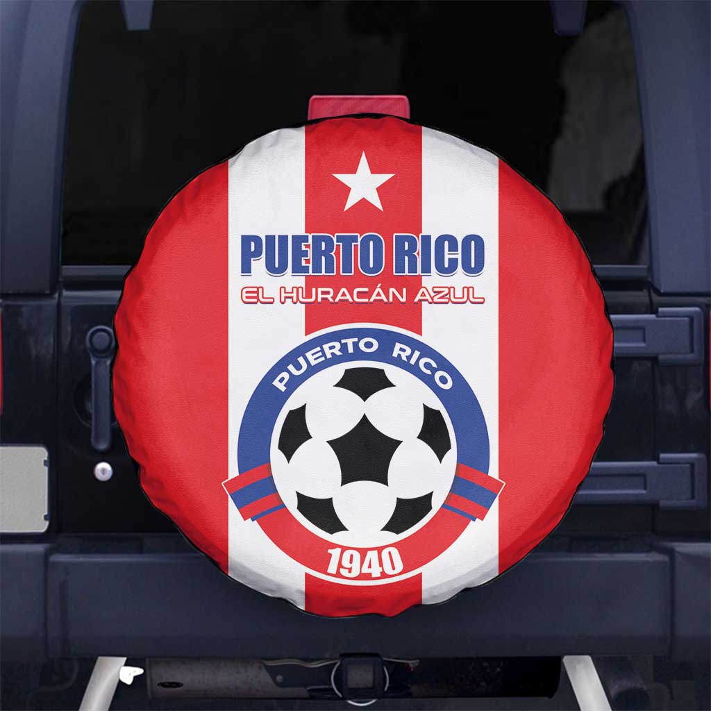 Puerto Rico Football Spare Tire Cover Go The Blue Hurricane