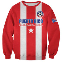 Custom Puerto Rico Football Sweatshirt Go The Blue Hurricane