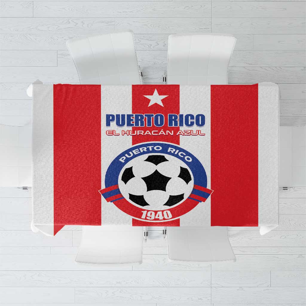 Puerto Rico Football Tablecloth Go The Blue Hurricane