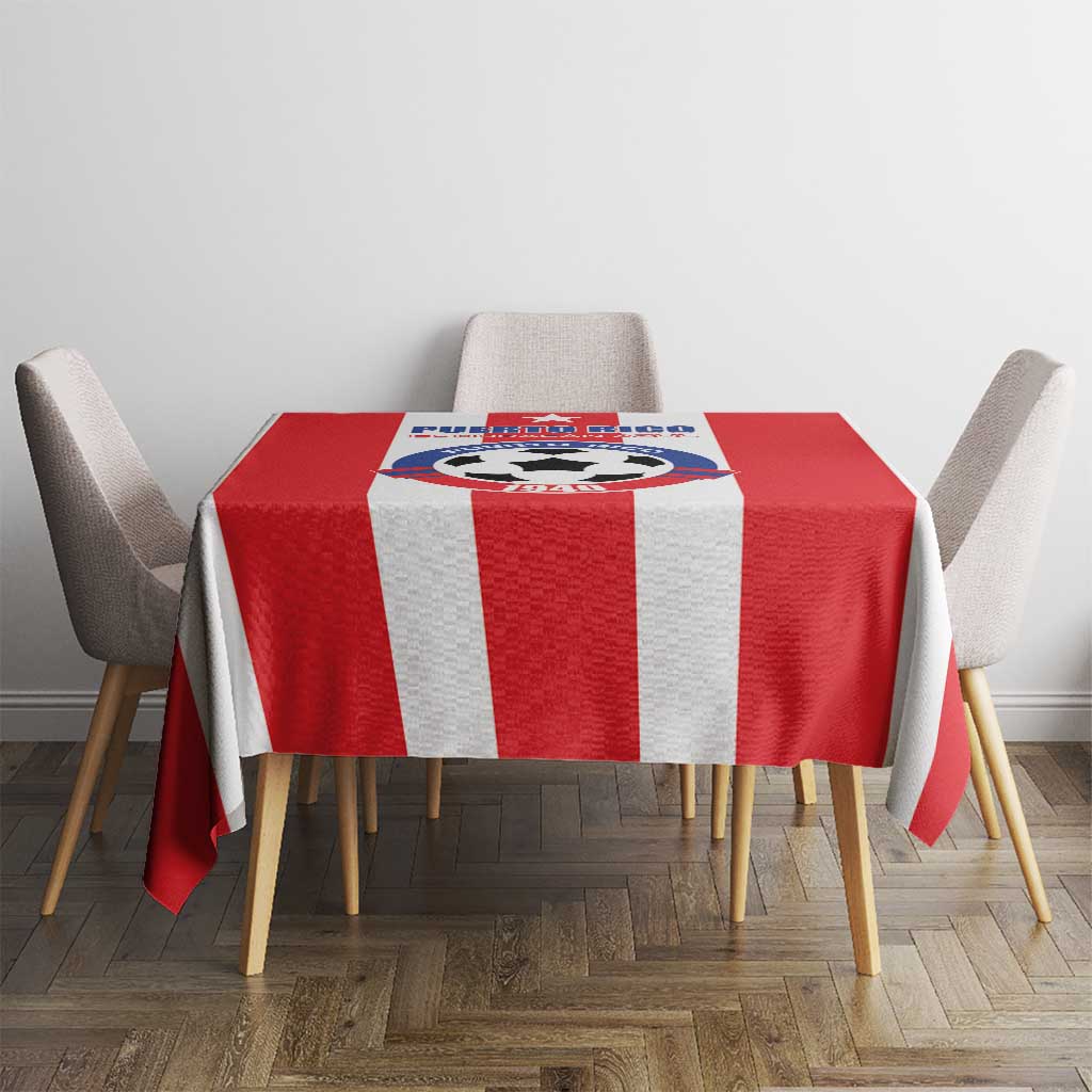 Puerto Rico Football Tablecloth Go The Blue Hurricane