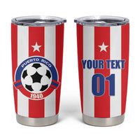 Custom Puerto Rico Football Tumbler Cup Go The Blue Hurricane