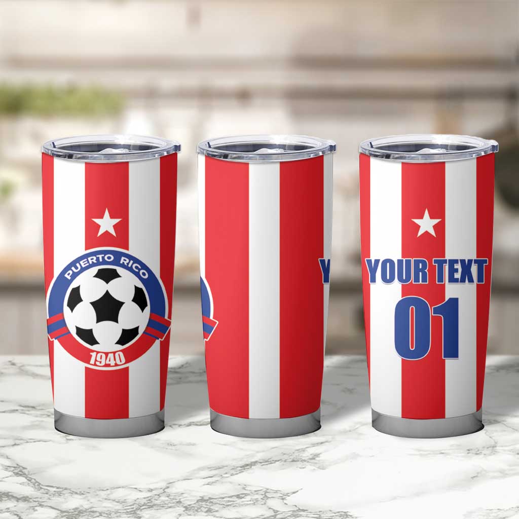 Custom Puerto Rico Football Tumbler Cup Go The Blue Hurricane