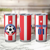 Custom Puerto Rico Football Tumbler Cup Go The Blue Hurricane